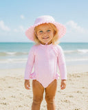 Minihaha - PINK GINGHAM LS SUNSUIT