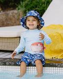 Minihaha - AIDEN BLUE PRINT BOARDSHORTS