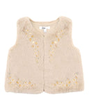 Bebe - WINNIE EMB. FAUX FUR VEST 3-7 YRS
