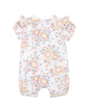 Bebe - Abby Print SS Zip Romper