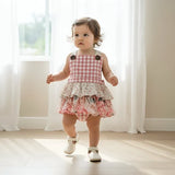 Love Henry - Baby Girls Frilly Playsuit - Pretty Blossom