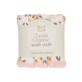 All4Ella - Wash Cloth 3pk - Floral Bouquet