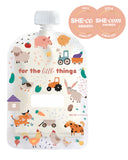 Sinchies - 150ml Reusable Food Pouches - Farmyard Friends (pack of 5)