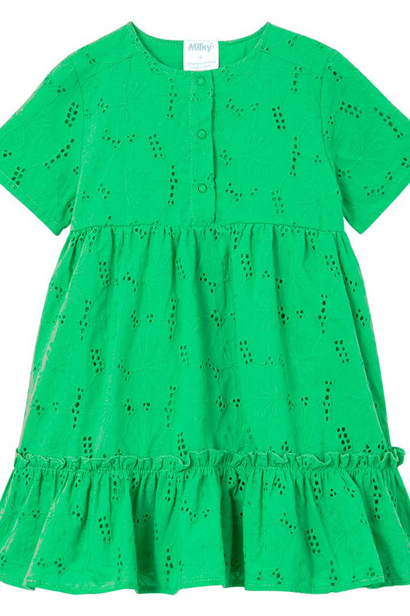 Milky - Green Broderie Dress