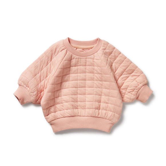 Wilson & Frenchy - Pretty Pink Organic Quilted Sweat