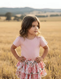 Love Henry - Girls Frill Sleeve Top - Pink