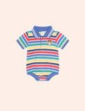 Huxbaby - Vintage Stripe Hux Polo Romper