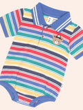 Huxbaby - Vintage Stripe Hux Polo Romper