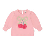 Huxbaby - Cherry Bow Puff Sleeve Top