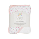 All4Ella - Baby hooded towel - Pink Petals