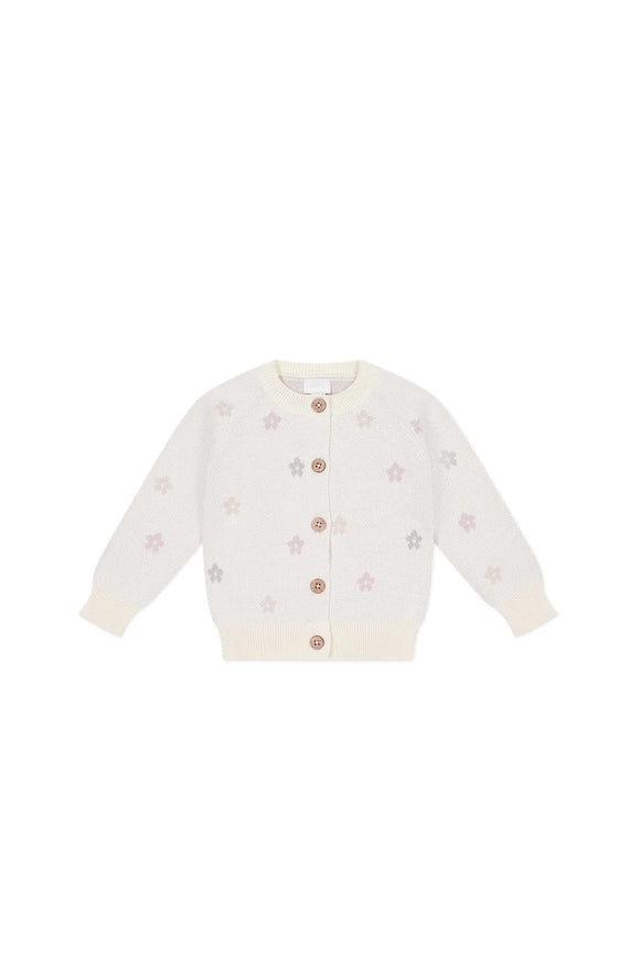 Jamie Kay - Harper Cardigan - Fifi Egret Jacquard
