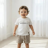 Love Henry - Baby Boys Sonny Short - Brown Gingham