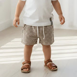 Love Henry - Baby Boys Sonny Short - Brown Gingham