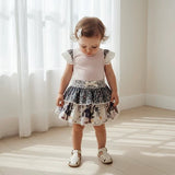 Love Henry - Baby Girls Frilly Pilcher Skirt - Meadow Florals
