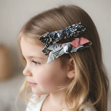 Love Henry - Girls Clips 2 Pack - Vintage Posy/Native Floral