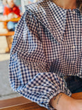 LJC - Birdie Shirt - Cotton - Navy Gingham