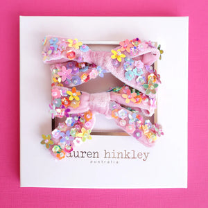 Lauren Hinkley - Floral Sequin Bow Clip