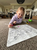 Nourish By Nature - Silicone Seek N Spot Colouring Mat- Princesses and Fairies