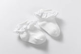 maMer - AMELIA - Socks with high quality lace (hand stitched) - white