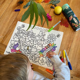 HeyDoodle - Flower Power Mini Colouring & Doodle Mat
