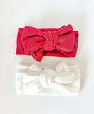 Light & Moon - Red Knit Topknot Headband Regular price
