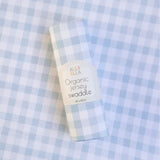 All4Ella - Organic jersey swaddle - Gingham Blue