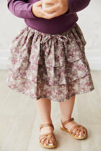 Jamie Kay - Organic Cotton Abbie Skirt - Pansy Floral Fawn