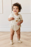 Jamie Kay - Pax Playsuit - Fine Vertical Stripe Sandy Brown/Cloud