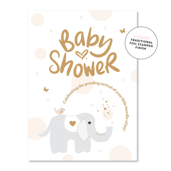 Just Smitten - Baby Shower Elephant - Gift Tag