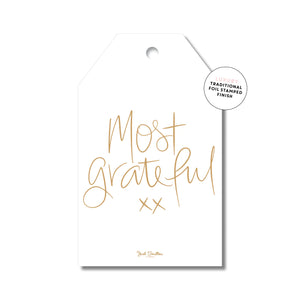 Just Smitten - Most Grateful - Gift Tag