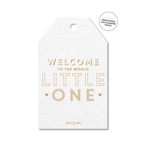 Just Smitten - Welcome to the World - Gift Tag