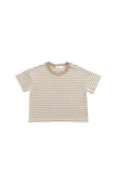Jamie Kay - Pima Cotton Wesley Tee - Slim Stripe Brioche/Cloud