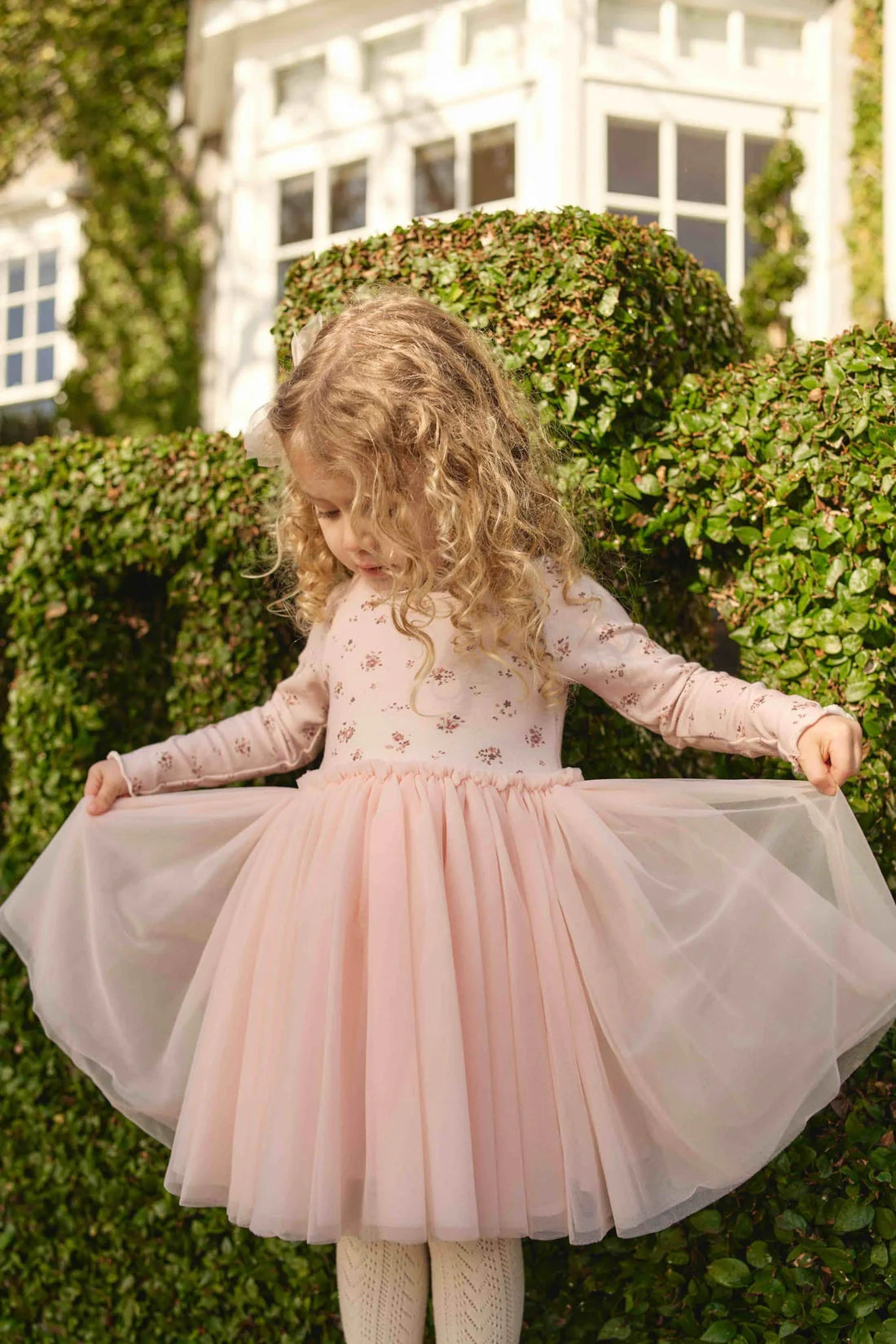 Jamie Kay - Anna Tulle Dress - Petite Fleur Soft Peony Louloubell.kids Jamie Kay - Anna Tulle Dress - Petite Fleur Soft Peony Louloubell.kids