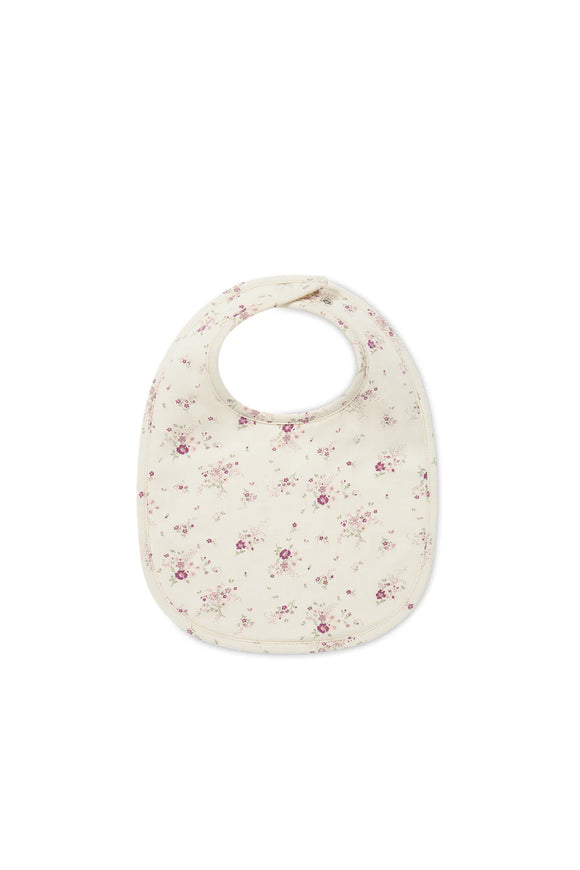 Jamie Kay - Organic Cotton Bib - Sweet William Floral Natural