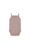 Jamie Kay - Organic Cotton Bridget Singlet Bodysuit - Lauren Floral Fawn