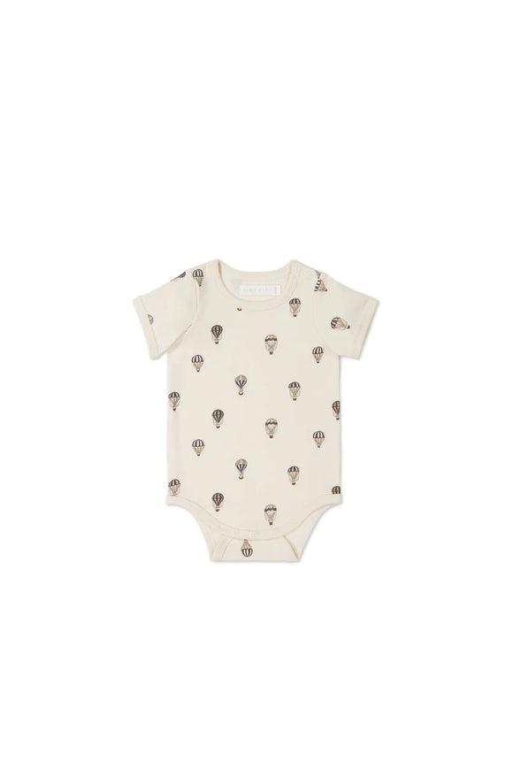 Jamie Kay - Organic Cotton Hudson Short Sleeve Bodysuit - Montgolfiere Cloud