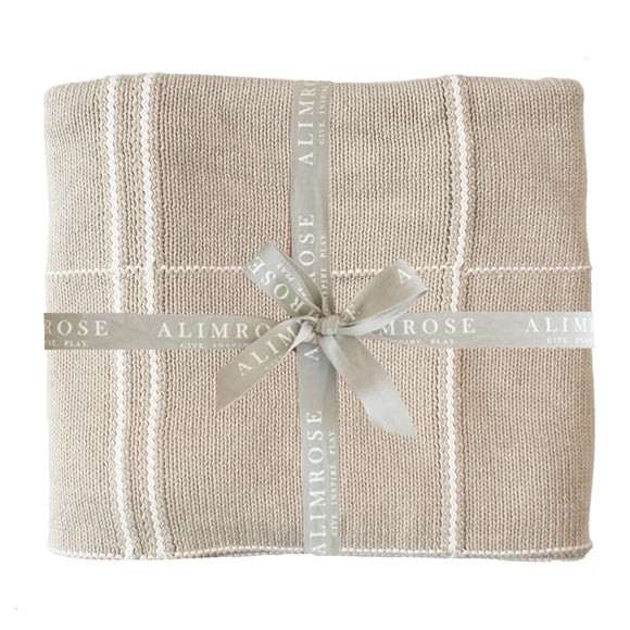 Alimrose - Grid Baby Blanket - Latte