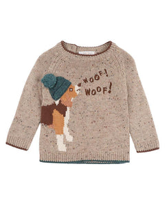 Fox & Finch - COOL DOGS WOOF KNITTED JUMPER