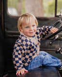 Fox & Finch - WILD SIDE CHECK KNITTED CARDIGAN 3-7 YRS