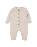 Bebe - FERN HAND EMB. ORGANIC KNITTED ROMPER