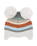 Bebe - MATEO STRIPE POM POM KNITTED BEANIE