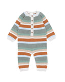 Bebe - MATEO STRIPE KNITTED ROMPER