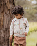 bebe - OTTO PUPPY GRID ORGANIC KNITTED JUMPER