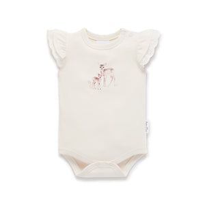 Aster & Oak - Fawn Print Flutter Onesie