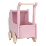 Little Dutch - Wooden Doll Pram with Textiles - Pink