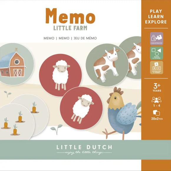 Little Dutch - Little Farm Memo Kids Memory Game