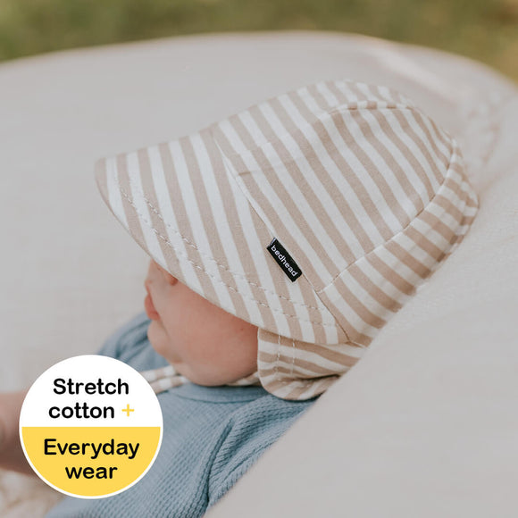 Bedhead Hats - Legionnaire Flap Sun Hat - Natural Stripe