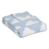 Living Textiles - Chenille Blanket - Blue Clouds