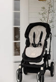 Linen Label - Oatmeal & Gingham - Pram Liner