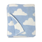 Living Textiles - Chenille Blanket - Blue Clouds